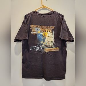 Harley davidson "I Got Mine Erie PA " Men's large black shirt vintage motorcycle